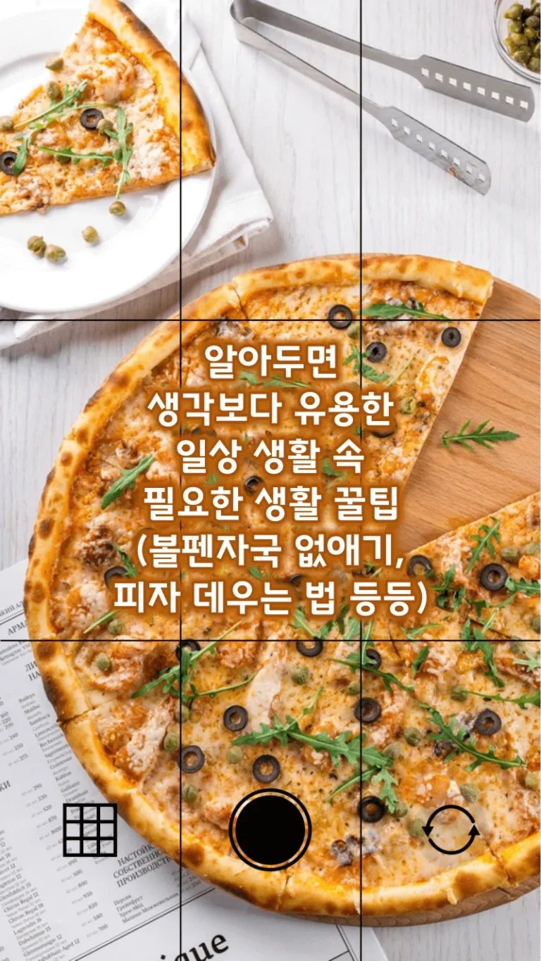 알아두면 생각보다 유용한 일상 생활 속 필요한 생활 꿀팁