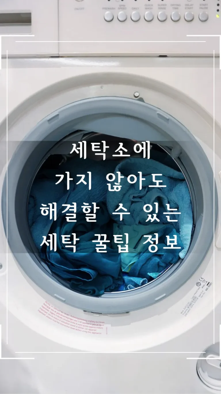 세탁소에 가지 않아도 해결할 수 있는 세탁 꿀팁 정보