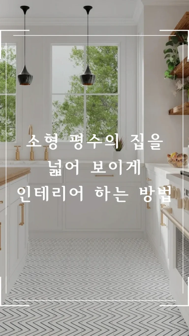 소형 평수의 집을 넓어 보이게 인테리어 하는 방법은?