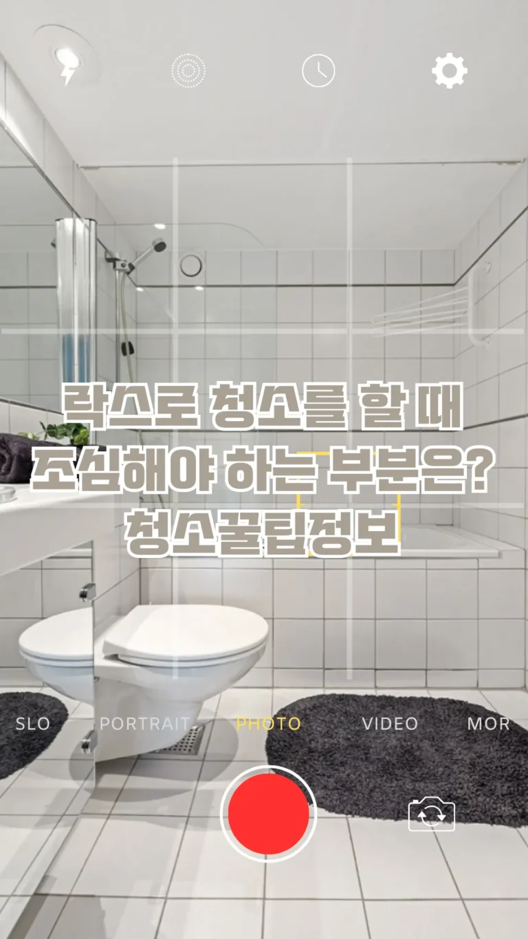 락스로 청소를 할 때 조심해야 하는 부분은? 청소꿀팁정보