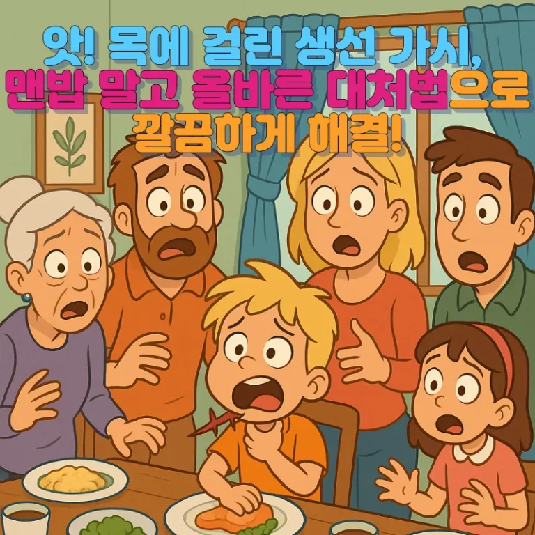 앗! 목에 걸린 생선 가시, 맨밥 말고 올바른 대처법으로 깔끔하게 해결!