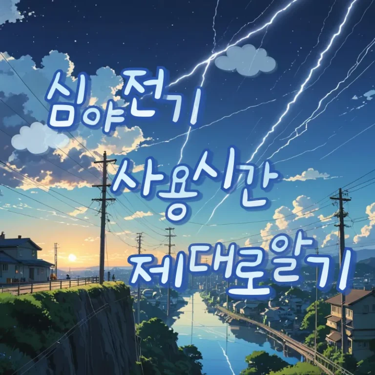 심야전기 사용시간 제대로 알기